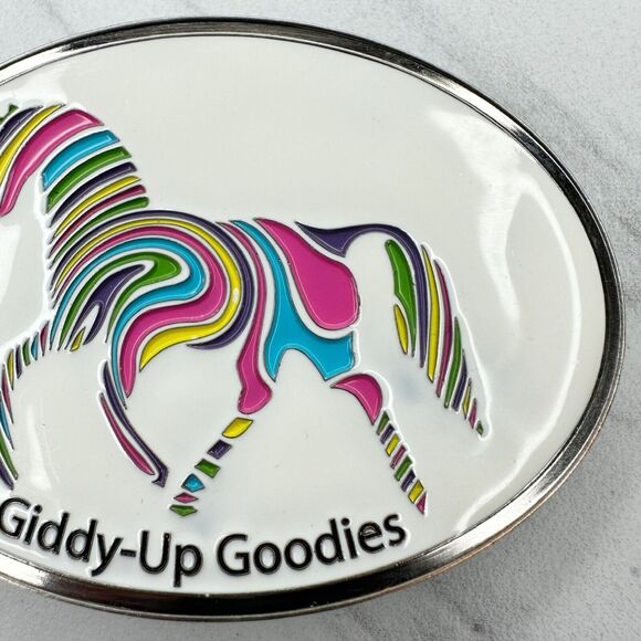 Spec Cast Giddy-Up Goodies Rainbow Horse Equestrian Belt Buckle Collectible ✨ - Picture 4 of 8